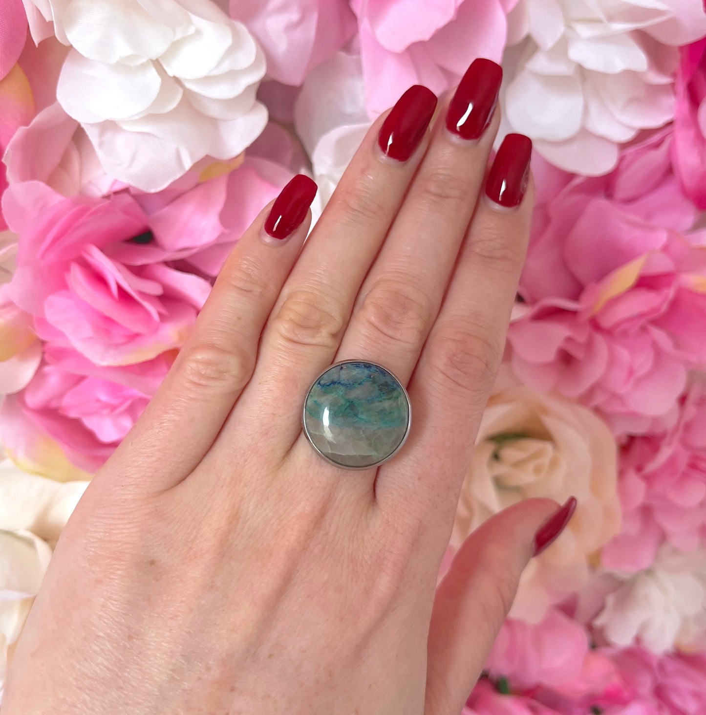 Bague Lumicéleste chrysocolle