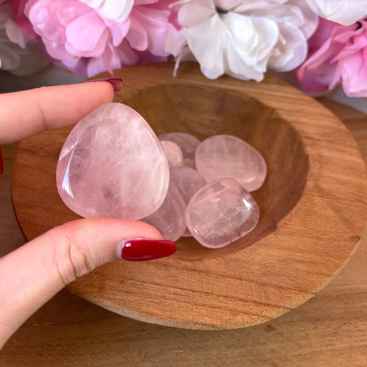 Quartz rose pierre plate