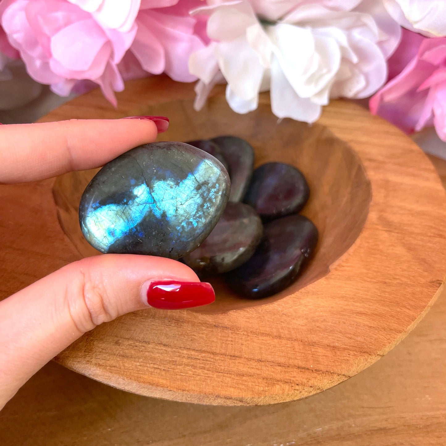 Labradorite pierre plate