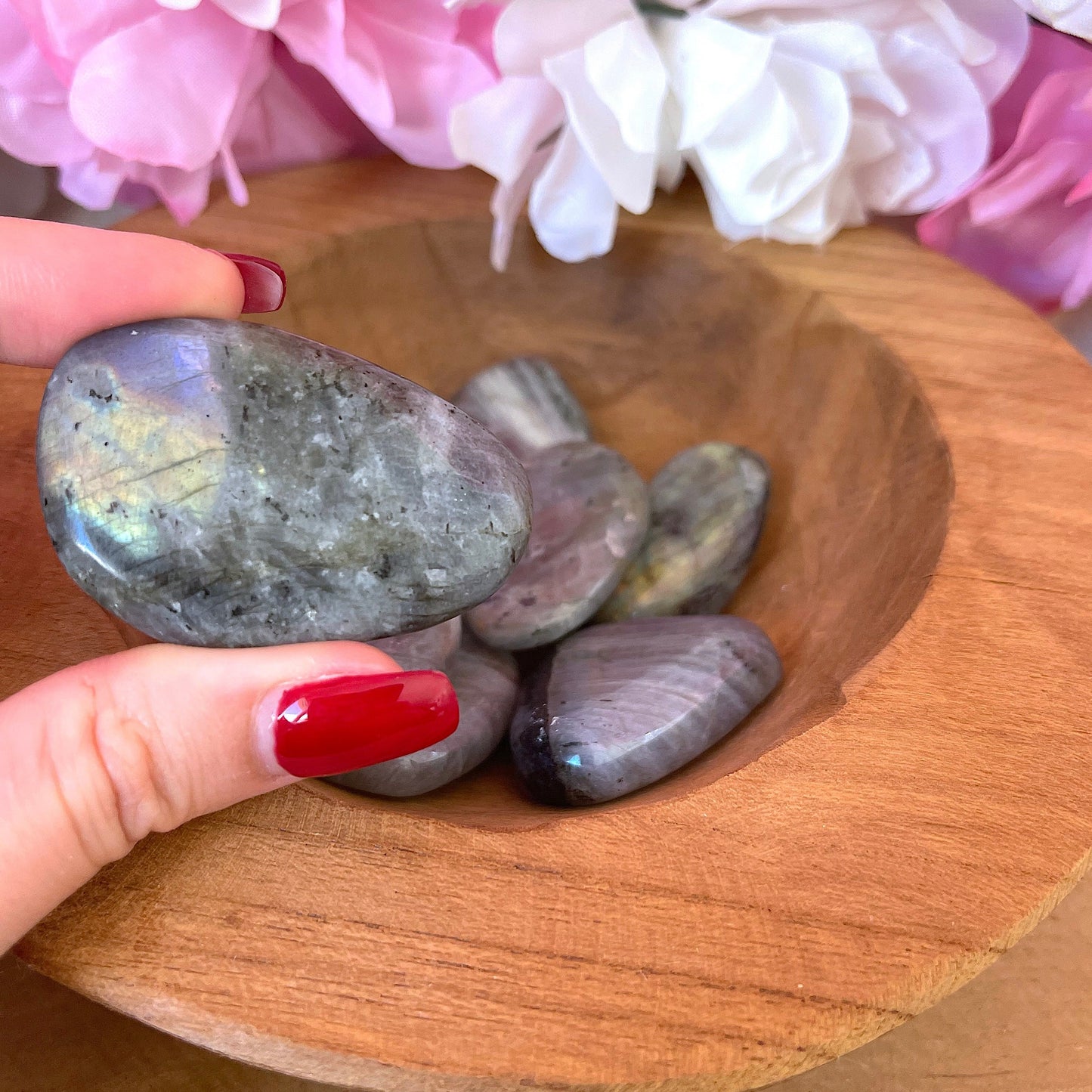 Labradorite violette pierre plate