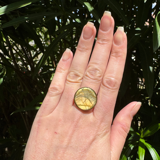 Bague Lumicéleste labradorite