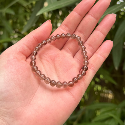 Bracelet en cristal de roche fumé