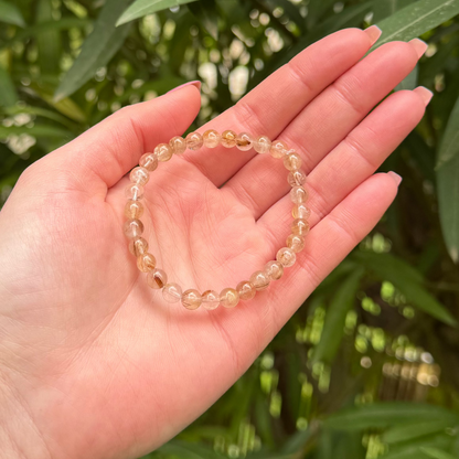 Bracelet lumicristal de roche rutile