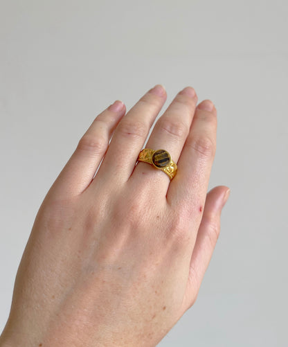 Bague Lumichevalière oeil du tigre