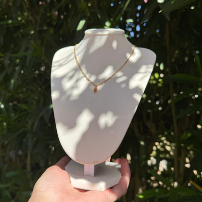 Collier lumidiscret pierre de soleil