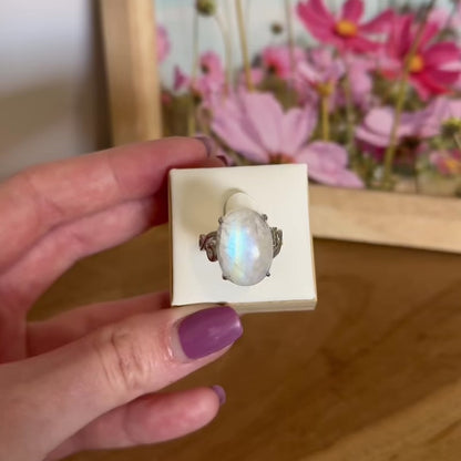 Bague lumitribal XL pierre de lune